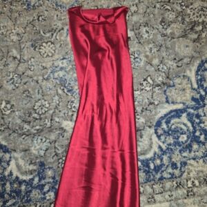 Elegant Red Satin Gown